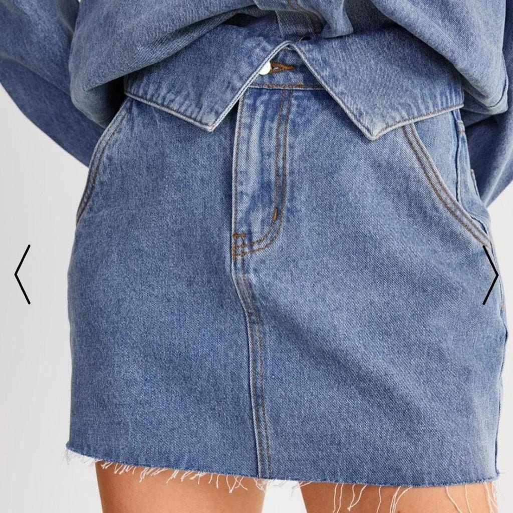 SNDYS Eve Mini Denim Skirt