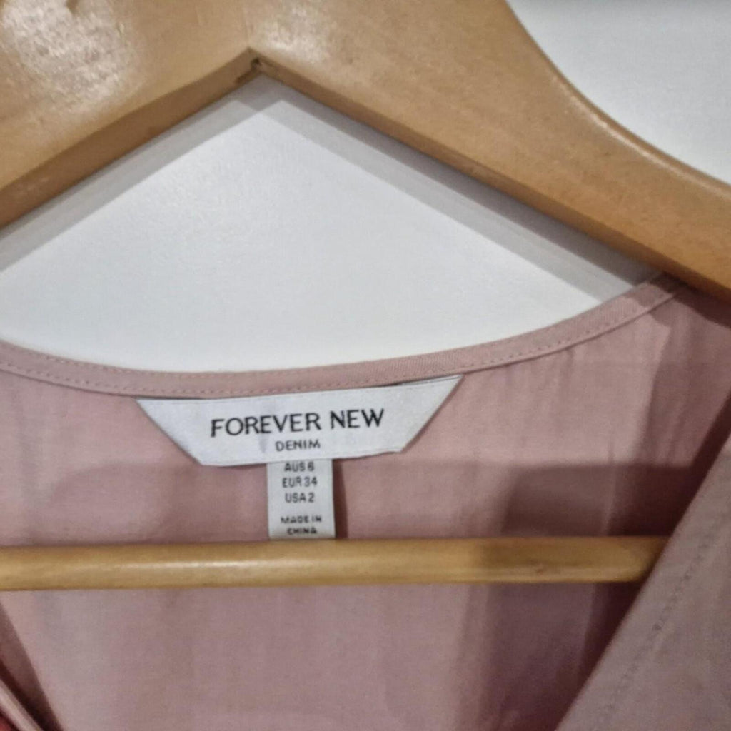 Forever New pink mini dress with belt
