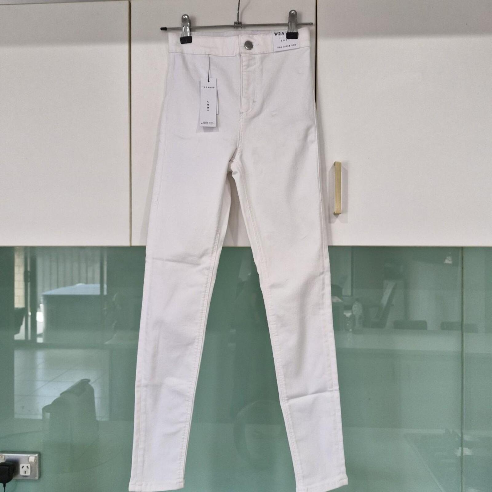 Topshop Joni White skinny jeans with stretch 4 XXS
