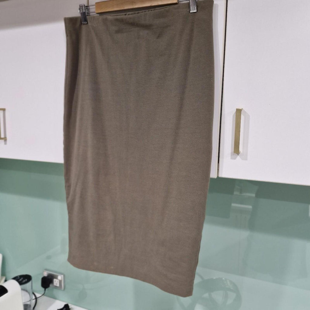 Decjuba Naomi khaki midi skirt