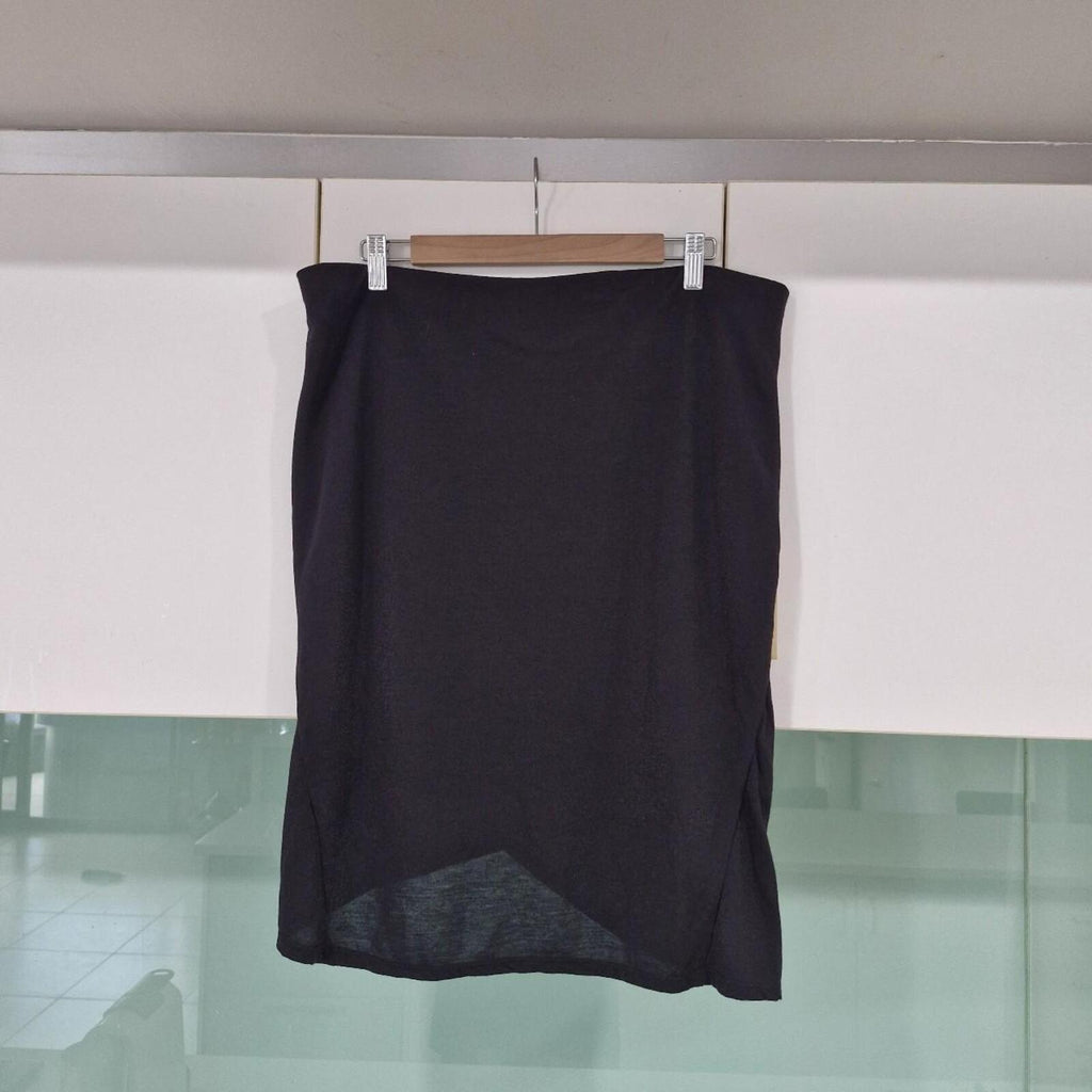 Piper black drape mini skirt