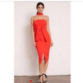 Sheike Midi Dress With Collar & Tied Waist