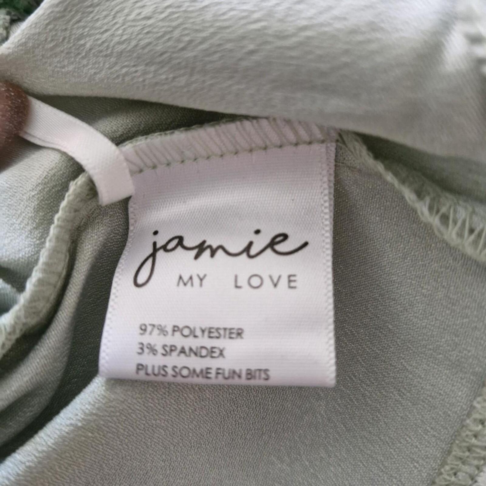 Jamie My Love Mint satin tie-up crop top XL