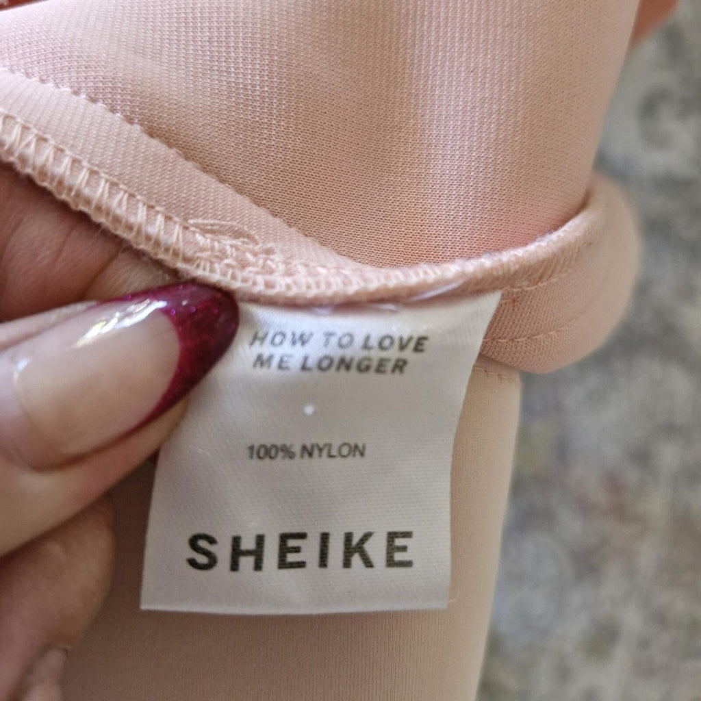 Sheike Pale Pink midi dress with cut-out detail 6