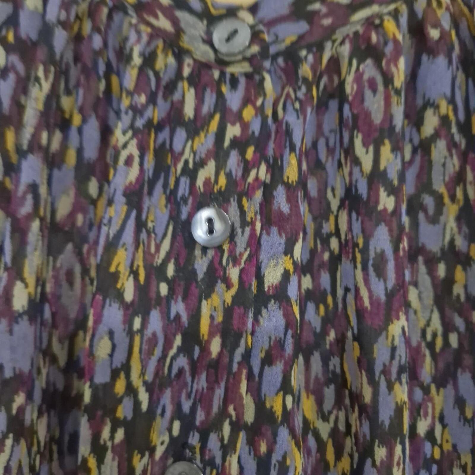 Decjuba purple and multi-coloured floral print blouse