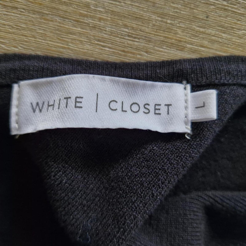 WHITE CLOSET One Shoulder Dress L