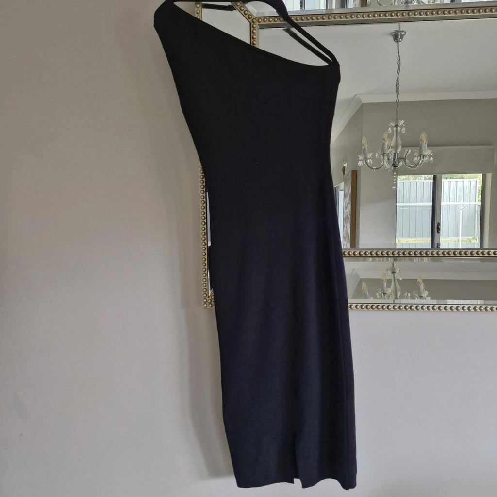 WHITE CLOSET One Shoulder Dress L