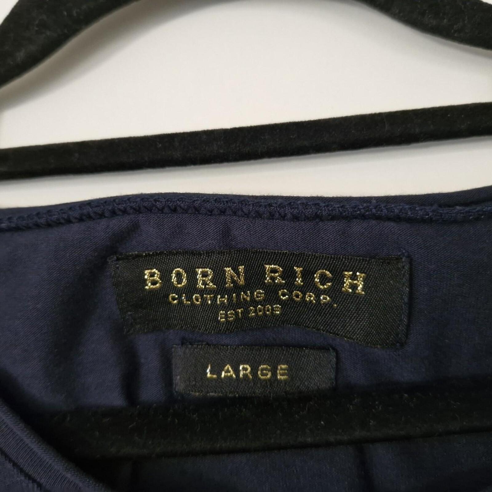 Navy Born Rich T-shirt L