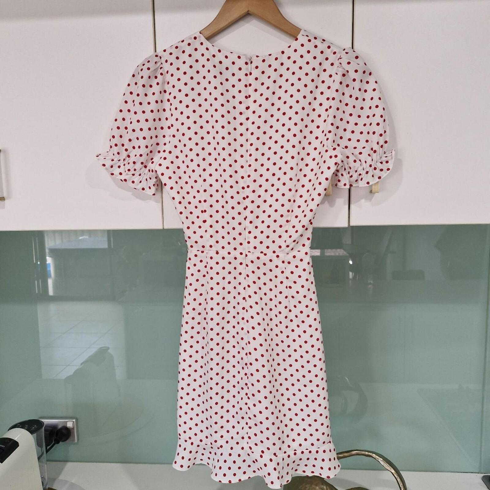 Runaway The Label Red and white polka dot mini dress XS