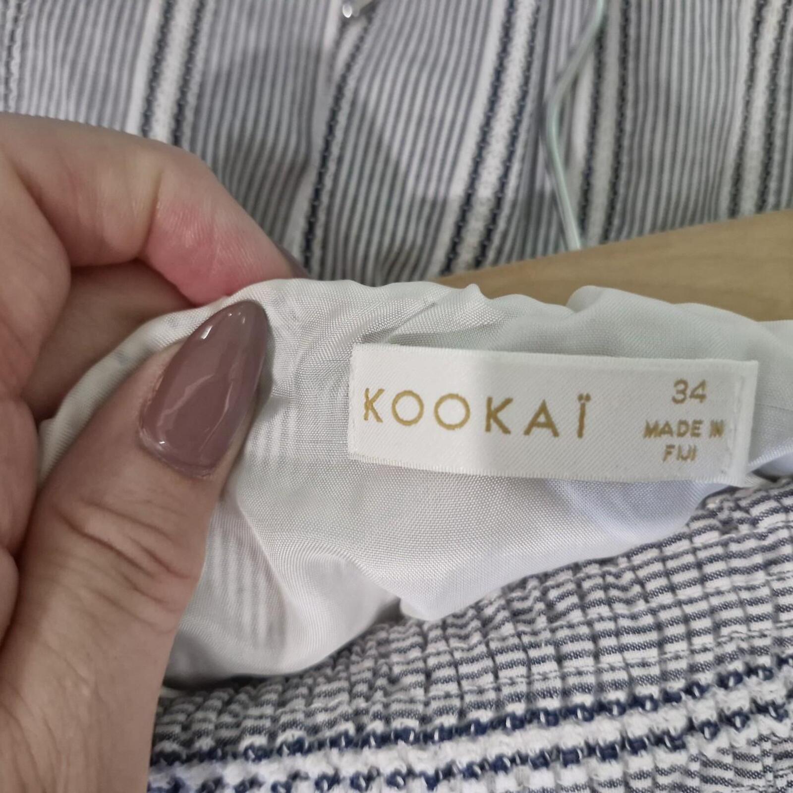 KOOKAÏ blue and white striped mini skirt 8