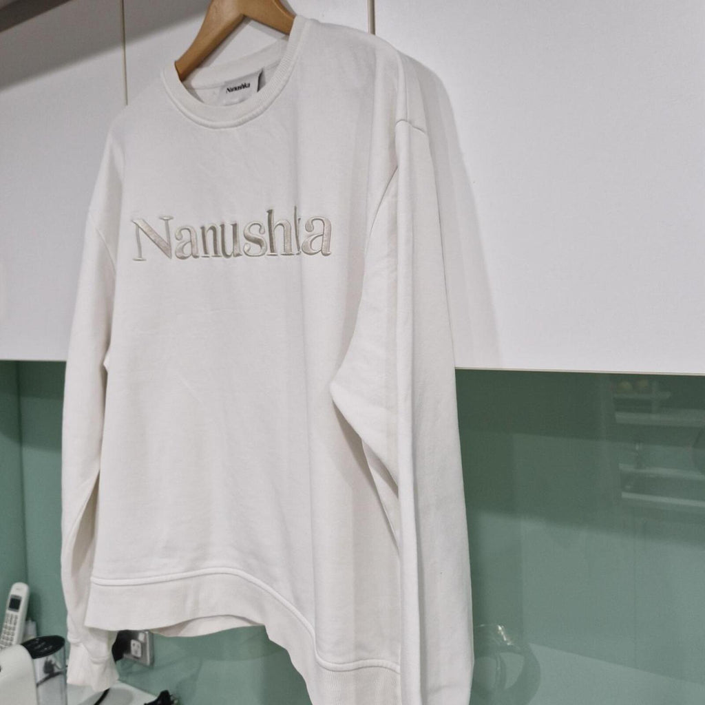 Cream Nanushka cotton sweatshirt 14