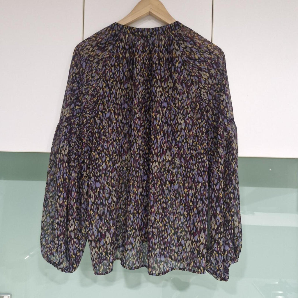 Decjuba purple and multi-coloured floral print blouse