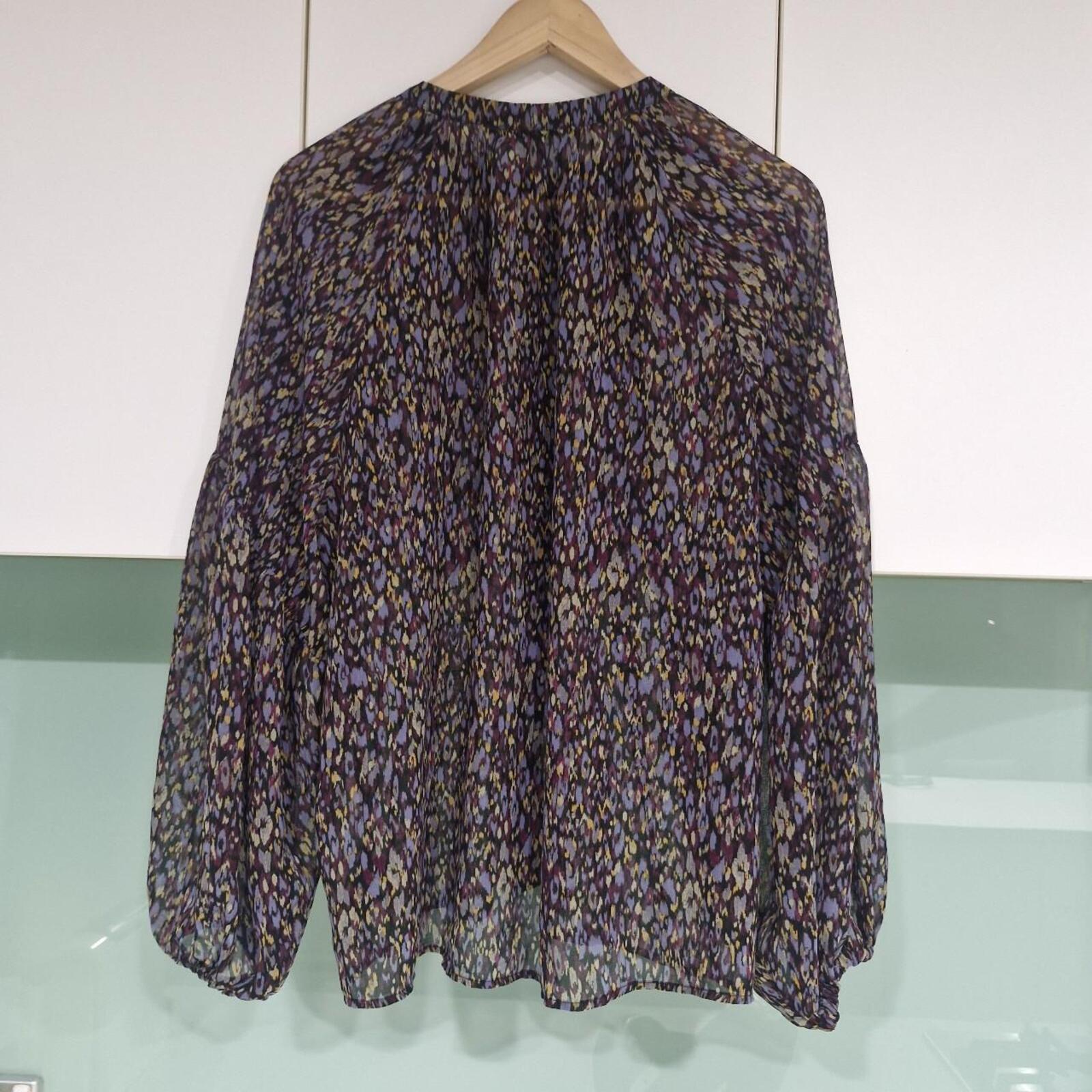 Decjuba purple and multi-coloured floral print blouse