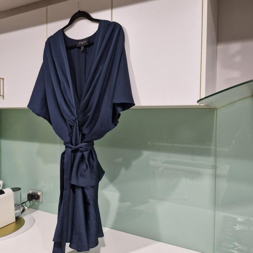 Teal Pilgrim tie front dress
