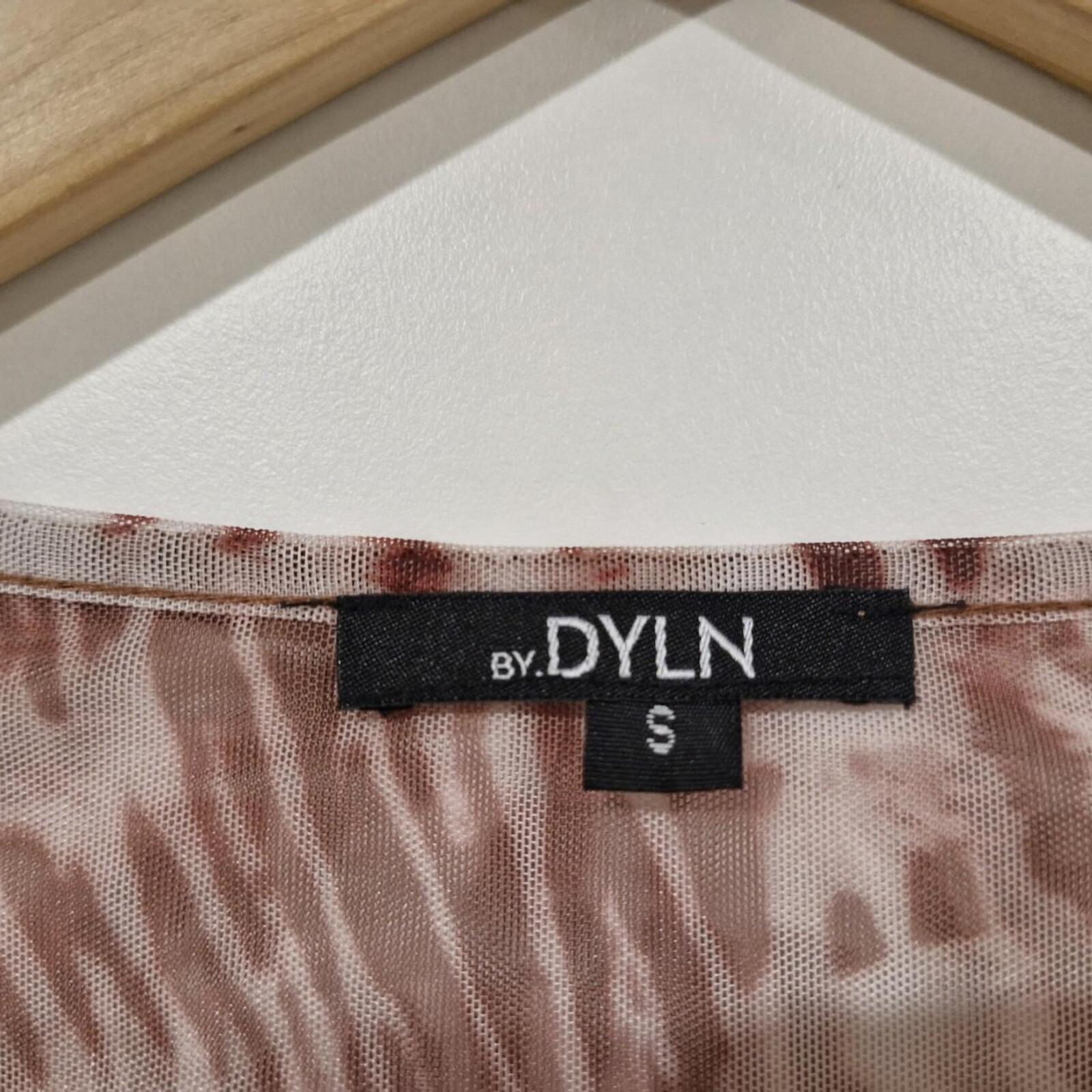 By.DYLN mesh long sleeve crop top with tie detail