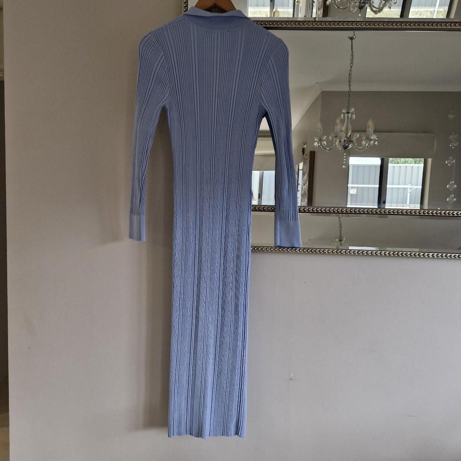 MinkPink Tori blue bodycon midi dress