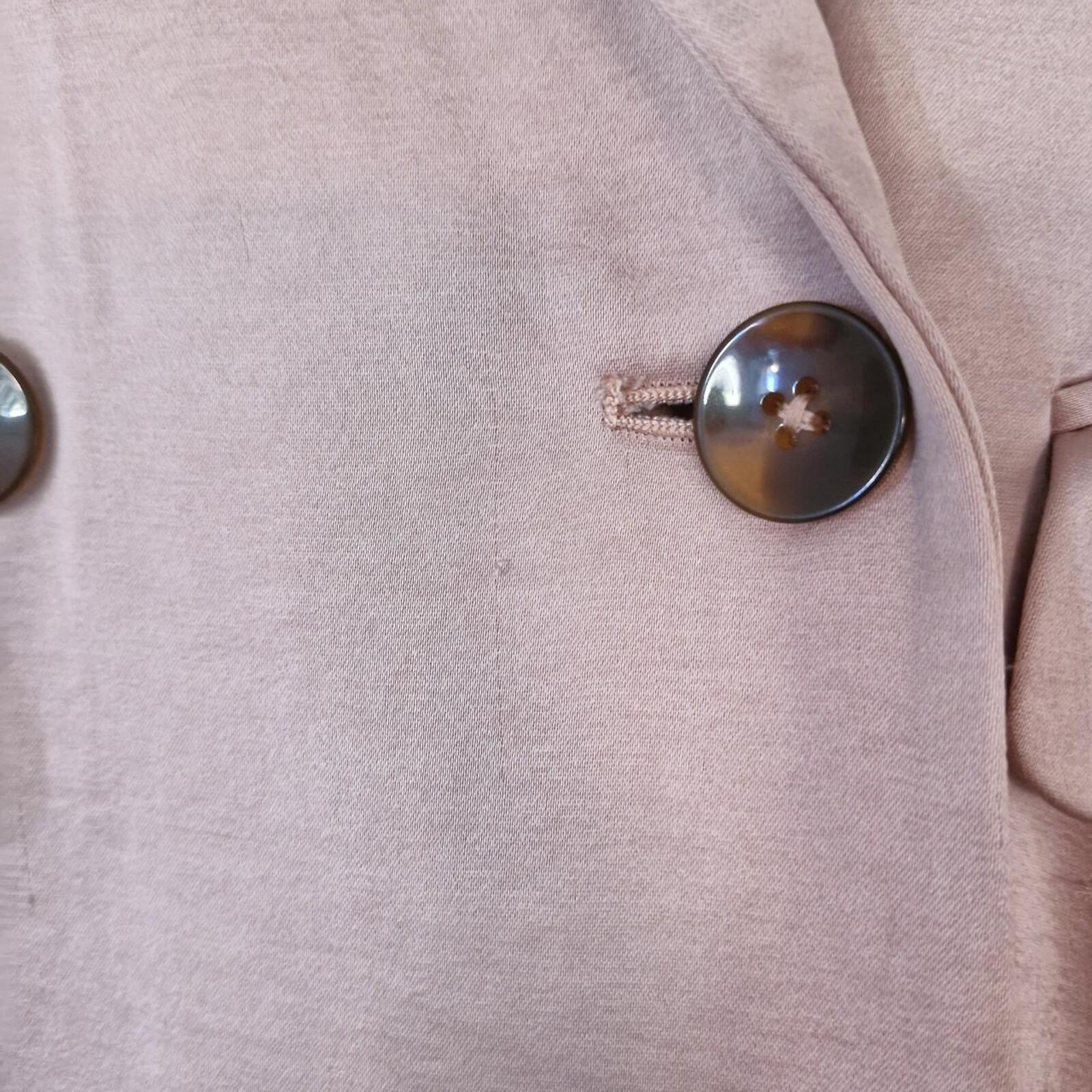 Witchery Pink Satin blazer with brown buttons 6