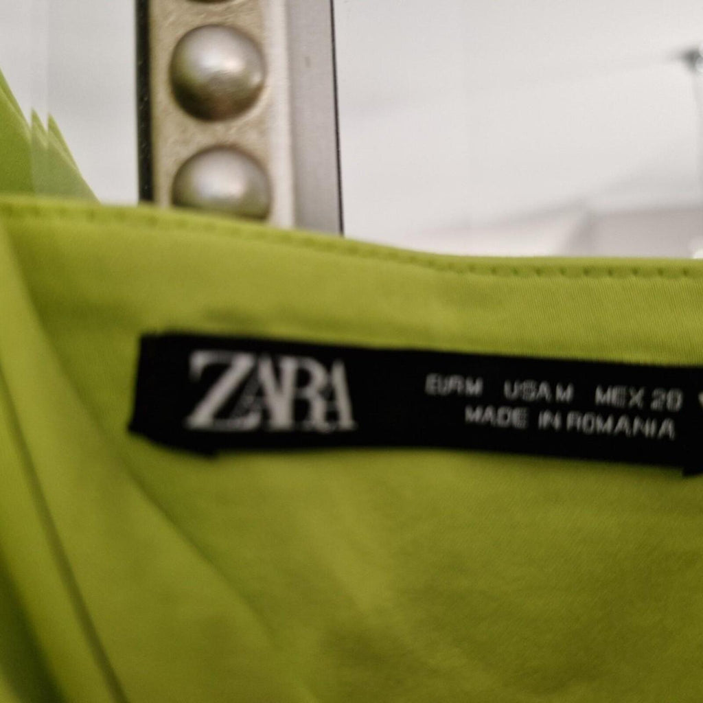 Zara Cutout Lime Dress