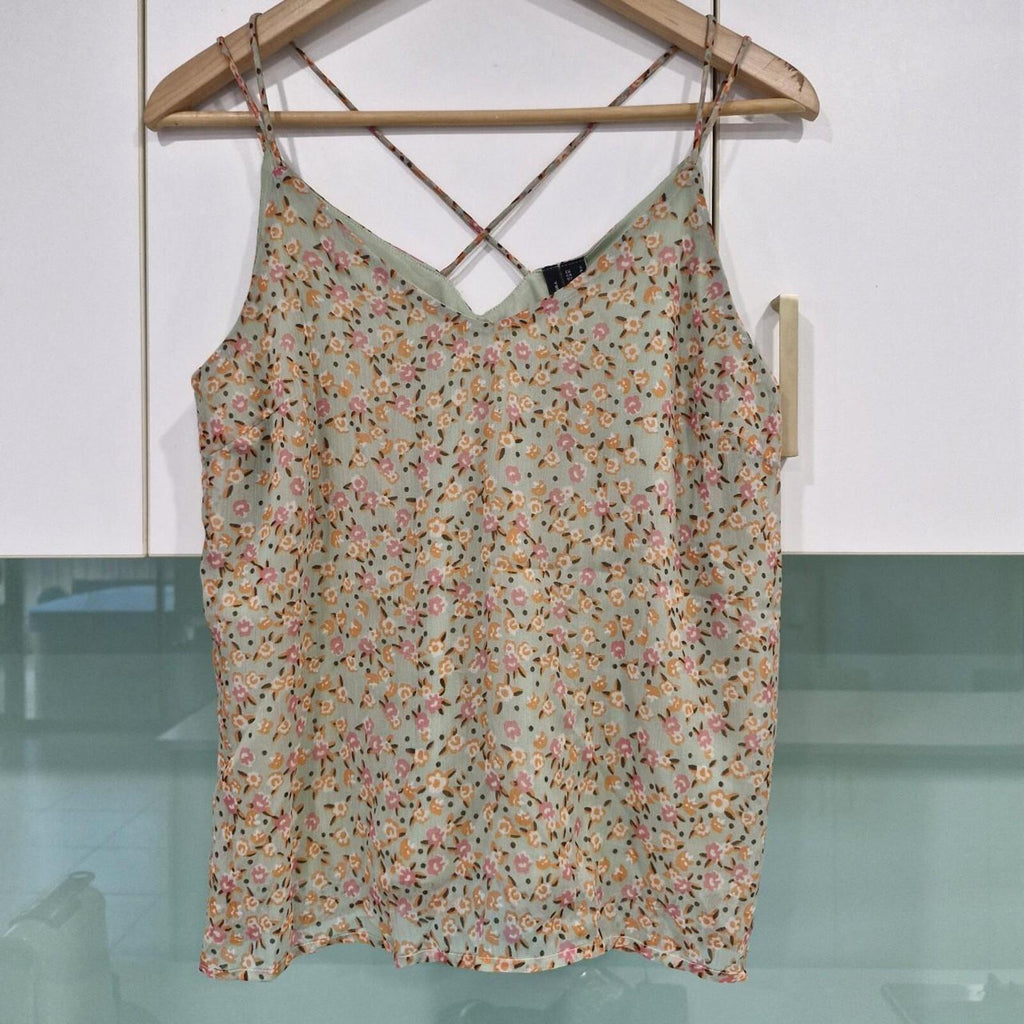 Vero moda kay floral top with adjustable straps