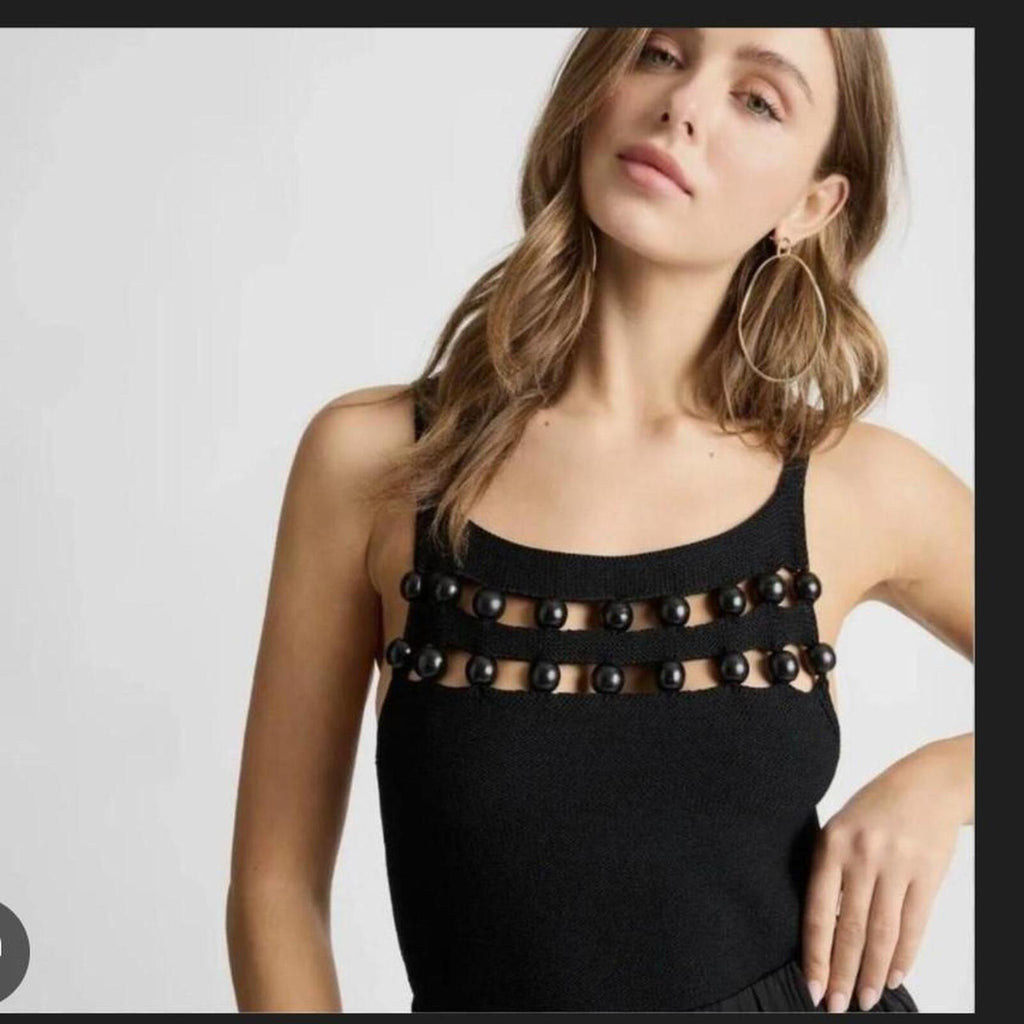Sheike Beaded Knit Top