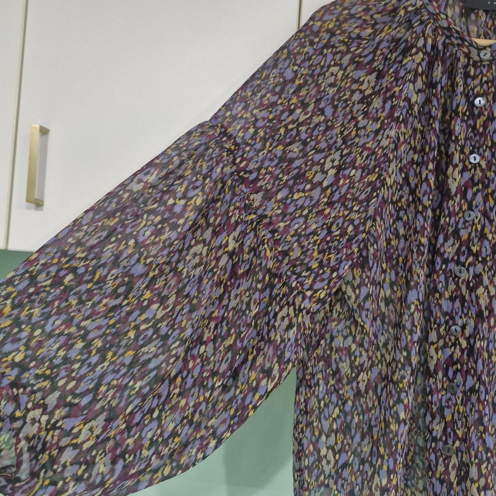 Decjuba purple and multi-coloured floral print blouse