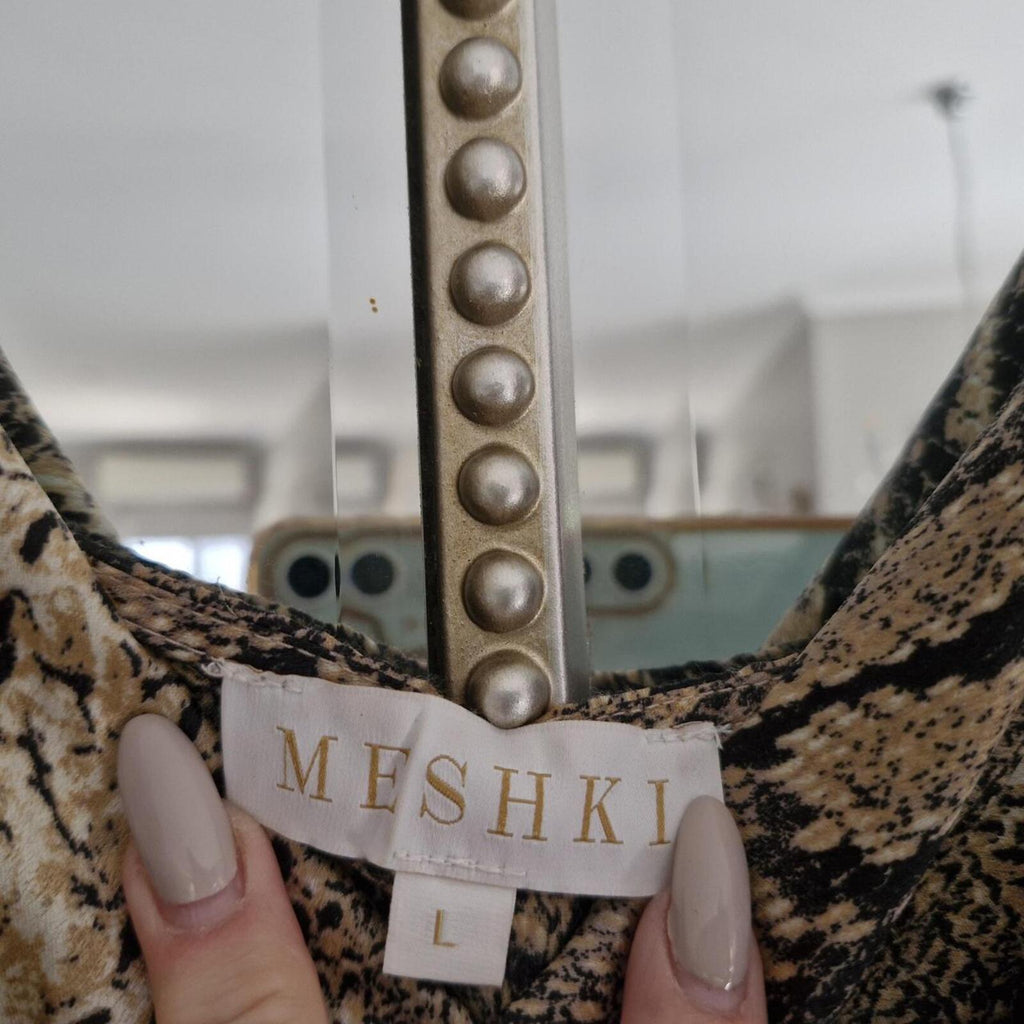 MESHKI Snakeskin Print Maxi Dress
