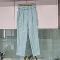 Seven Wonders mint green capri trousers with belt.