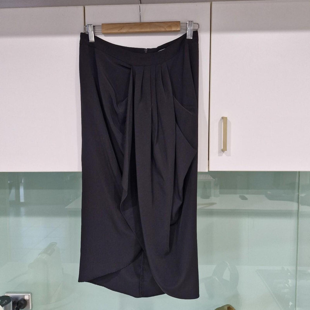 Sheike Draped Front Midi Skirt