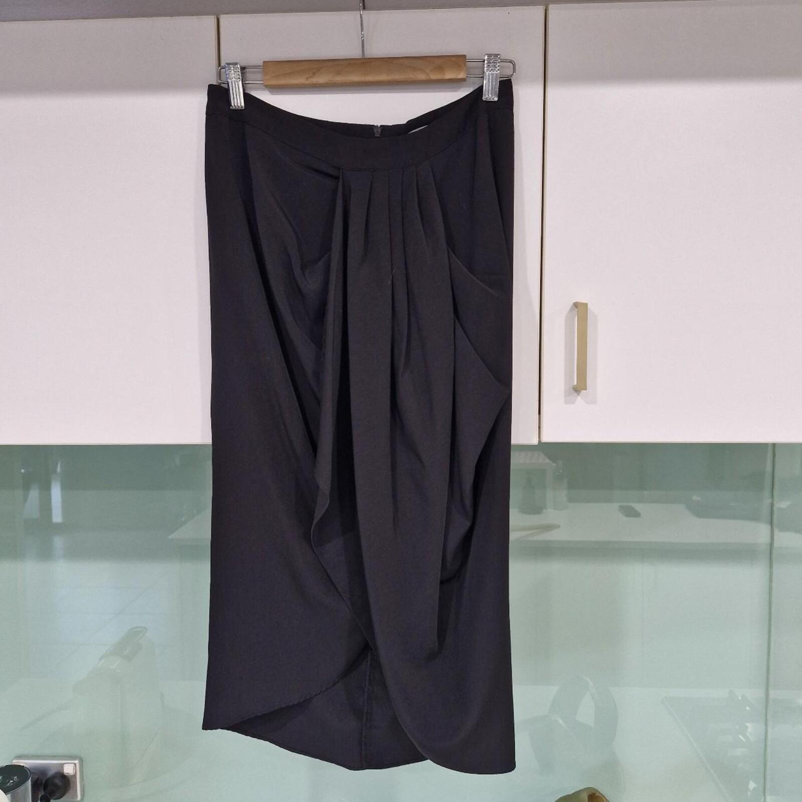 Sheike Draped Front Midi Skirt