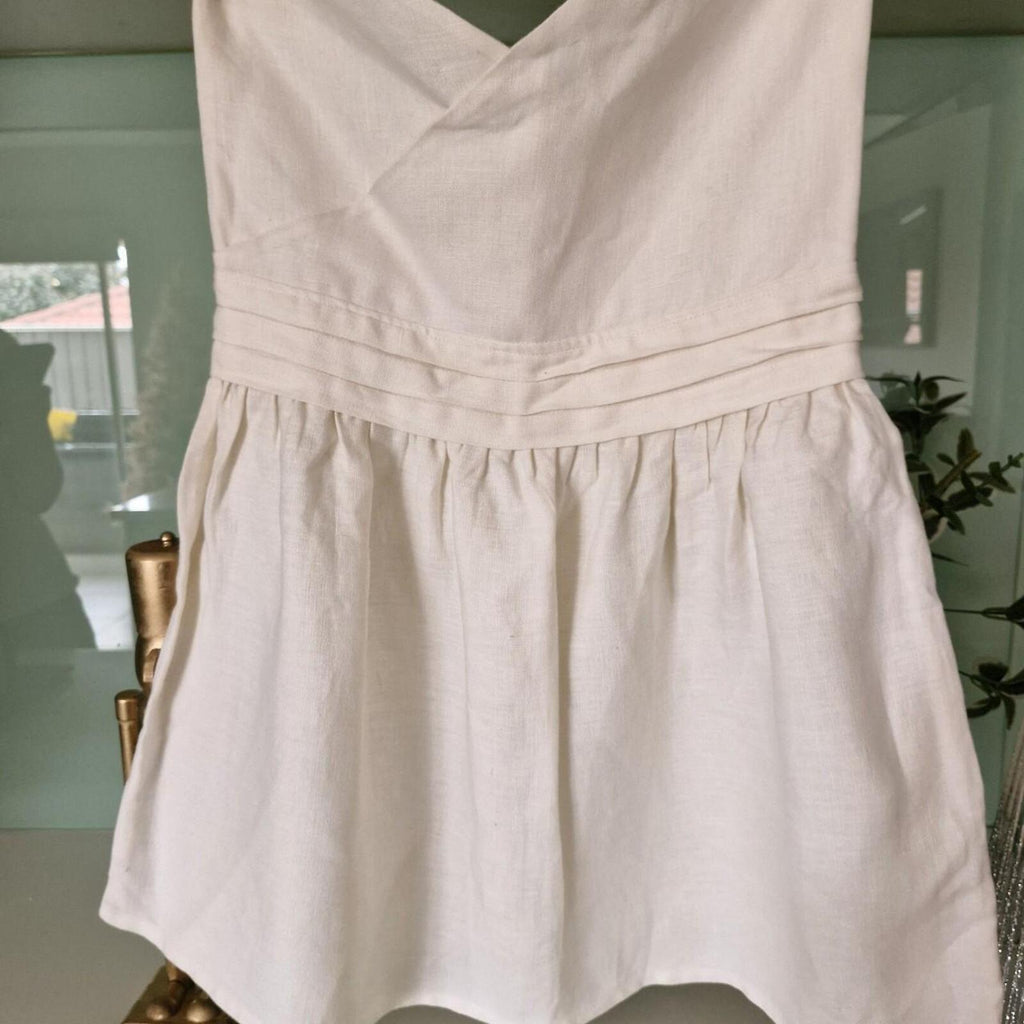 SIR. The Label Linen Strapless Top 1