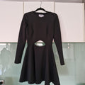 UNF.M black mini dress with cut out detail