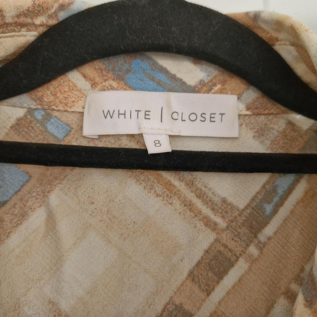 White Closet cream and blue Shirt & Pants #set