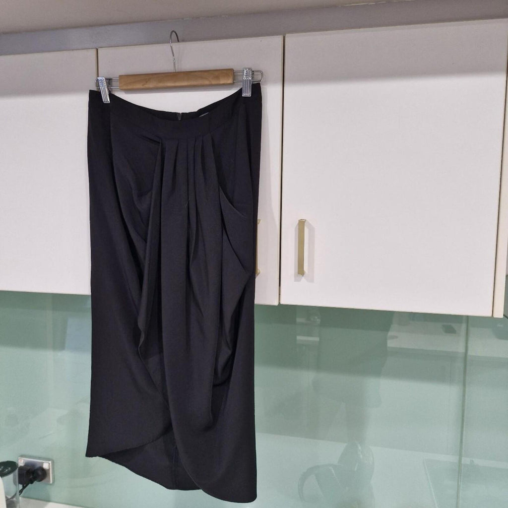 Sheike Draped Front Midi Skirt
