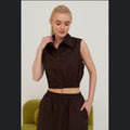 MVN The Label black crop top
