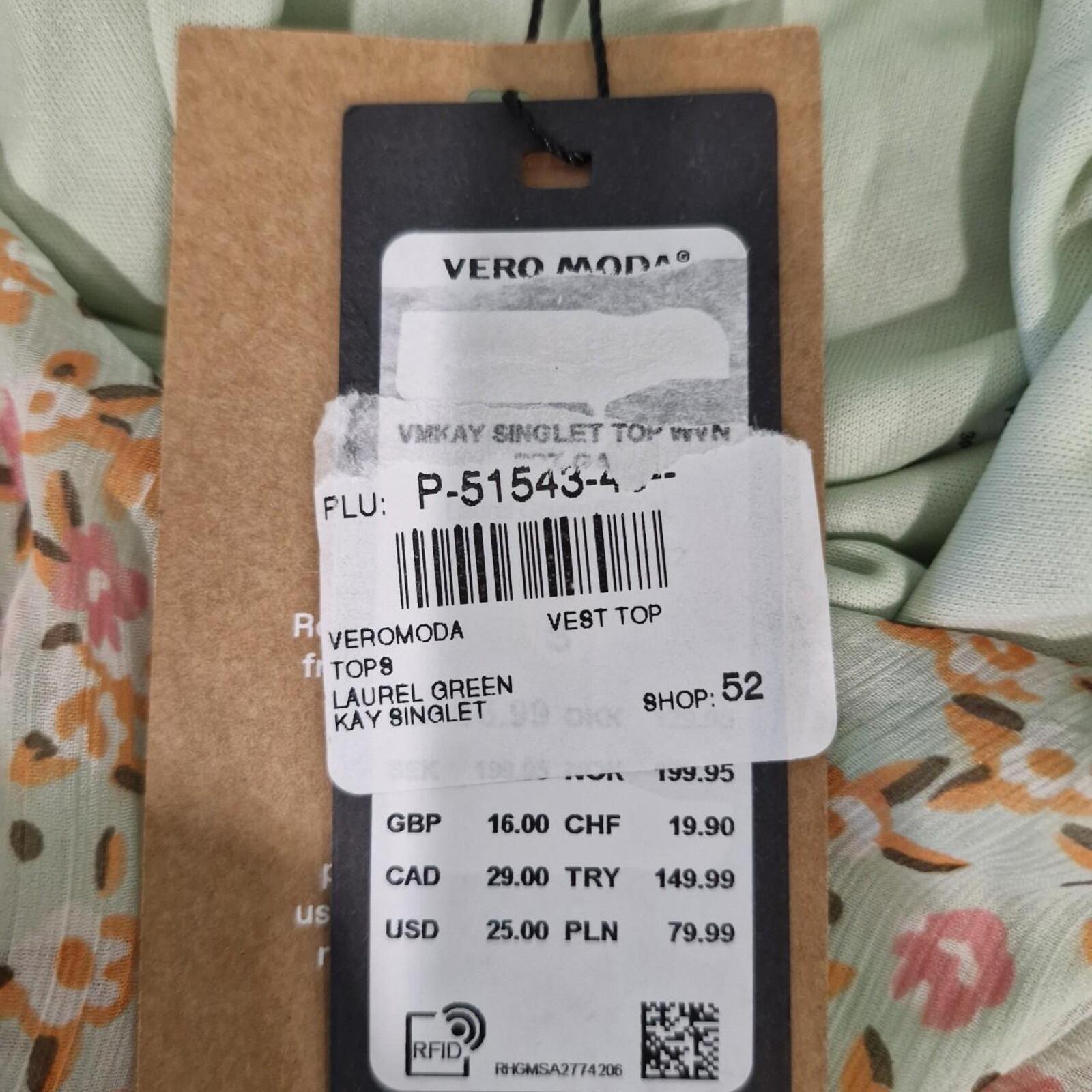 Vero moda kay floral top with adjustable straps