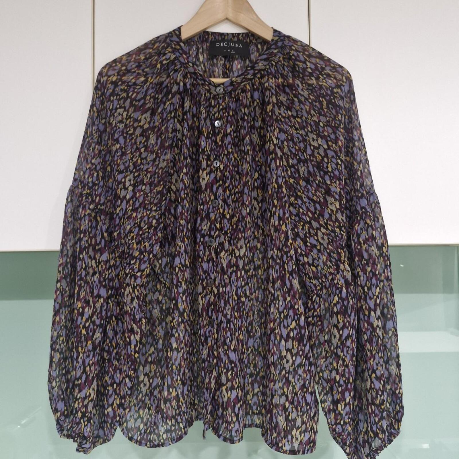 Decjuba purple and multi-coloured floral print blouse