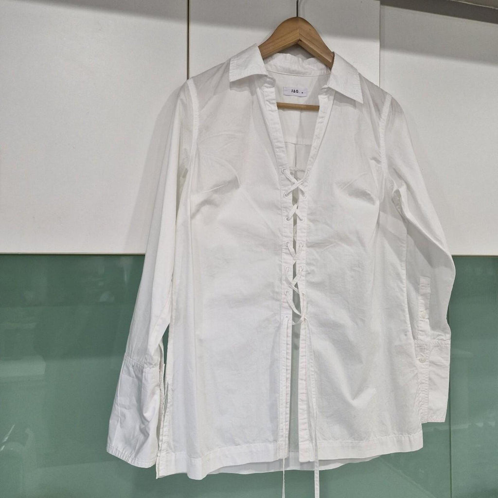 JAG white shirt with tie detail