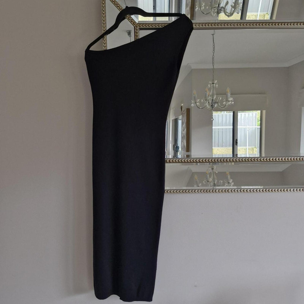 WHITE CLOSET One Shoulder Dress L