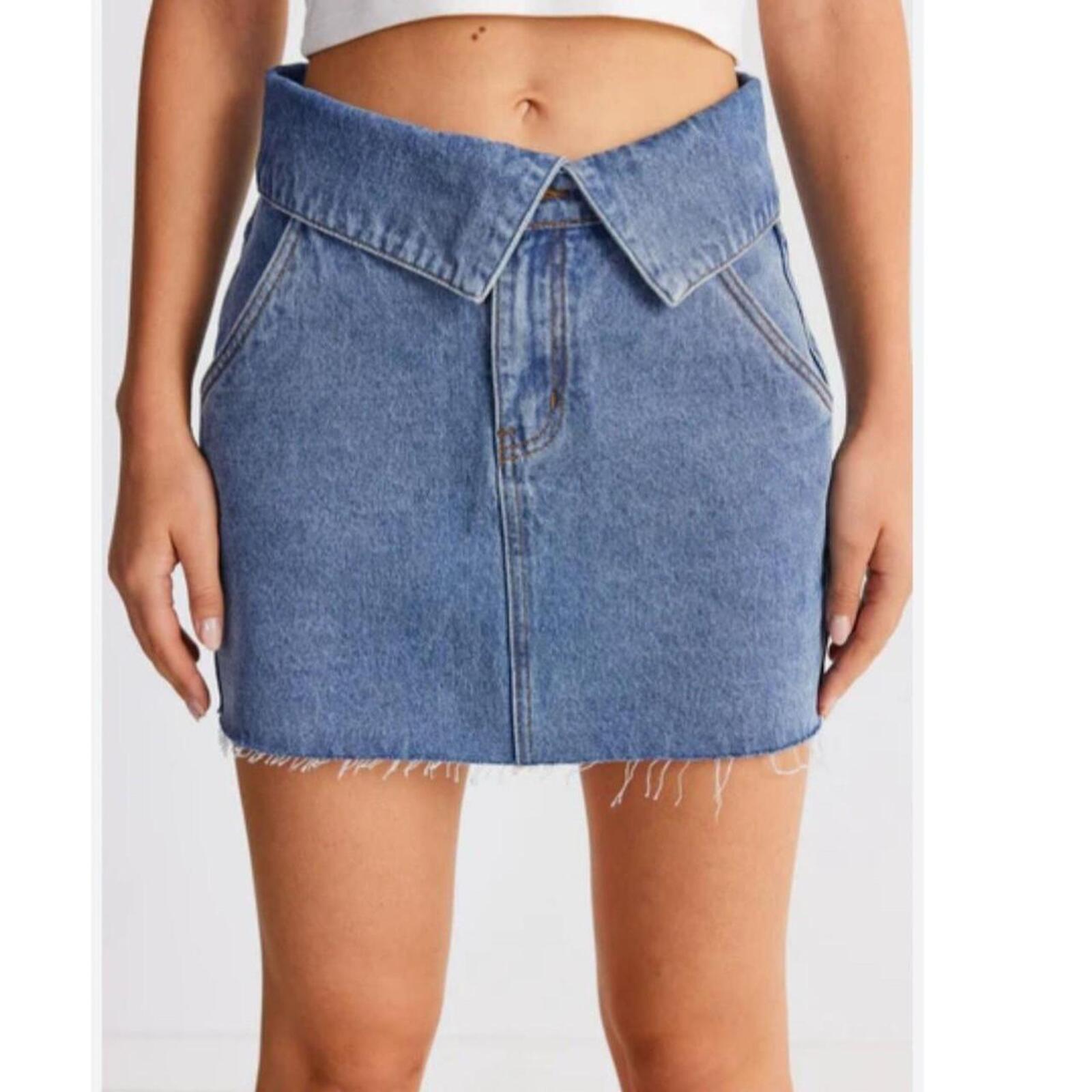 SNDYS Eve Mini Denim Skirt
