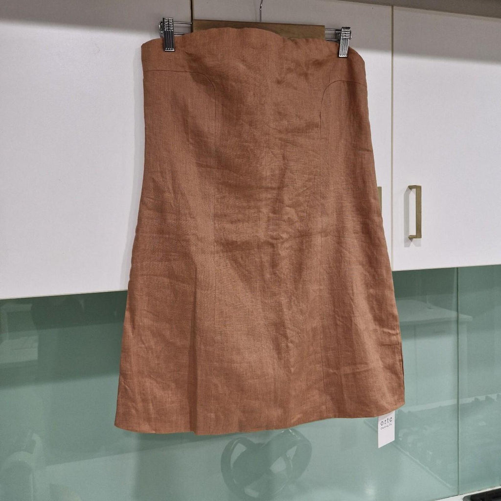 ORTC Lola strapless mini dress in tawny birch
