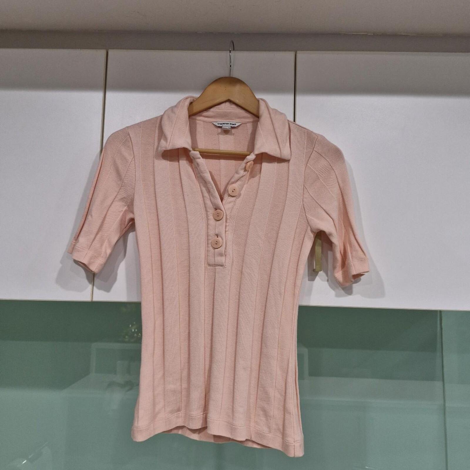 Country Road peach collared top