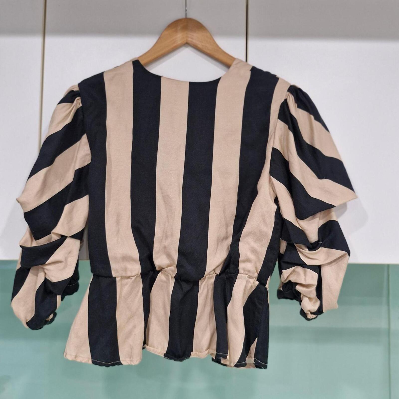 Bardot Stripe Crop Top 10