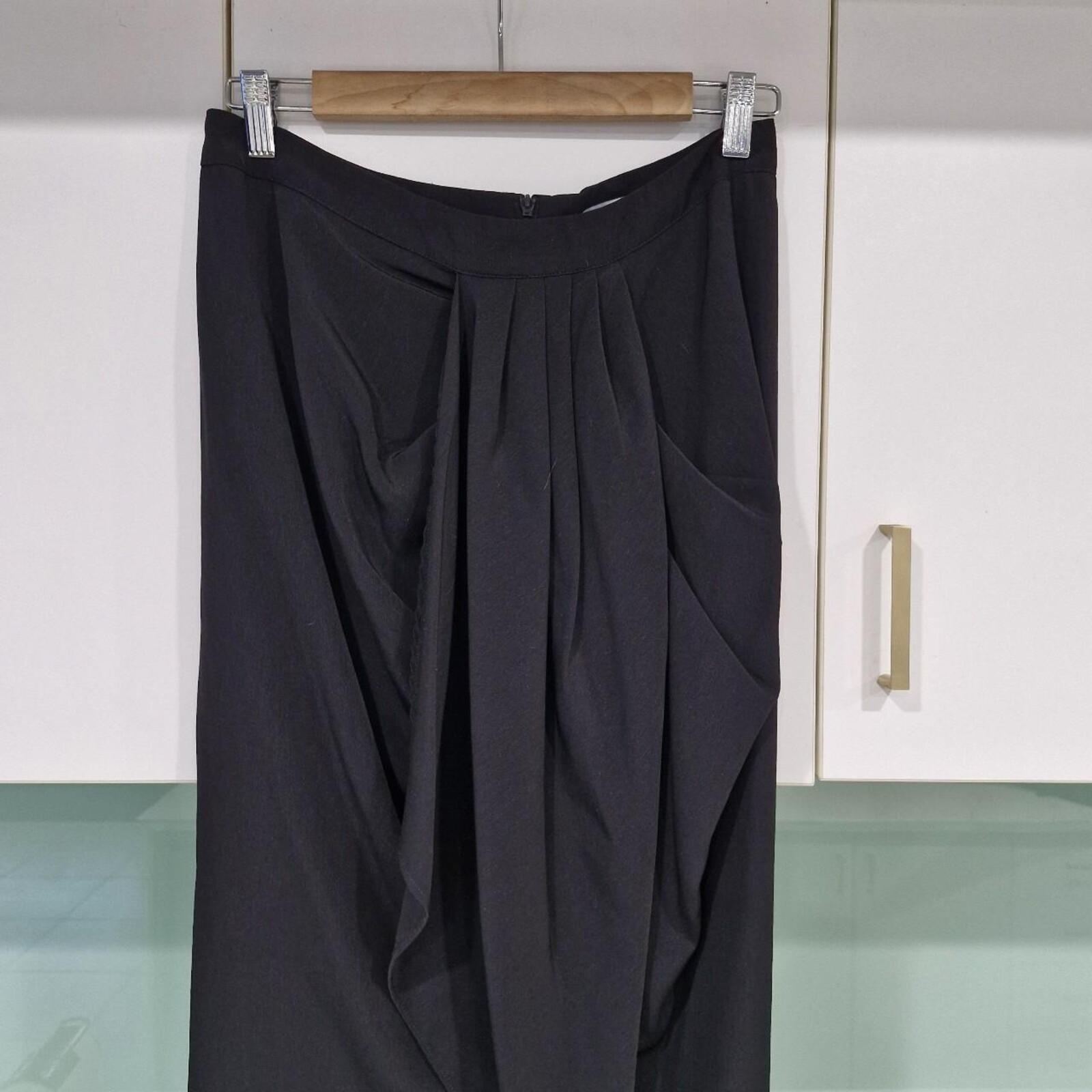 Sheike Draped Front Midi Skirt