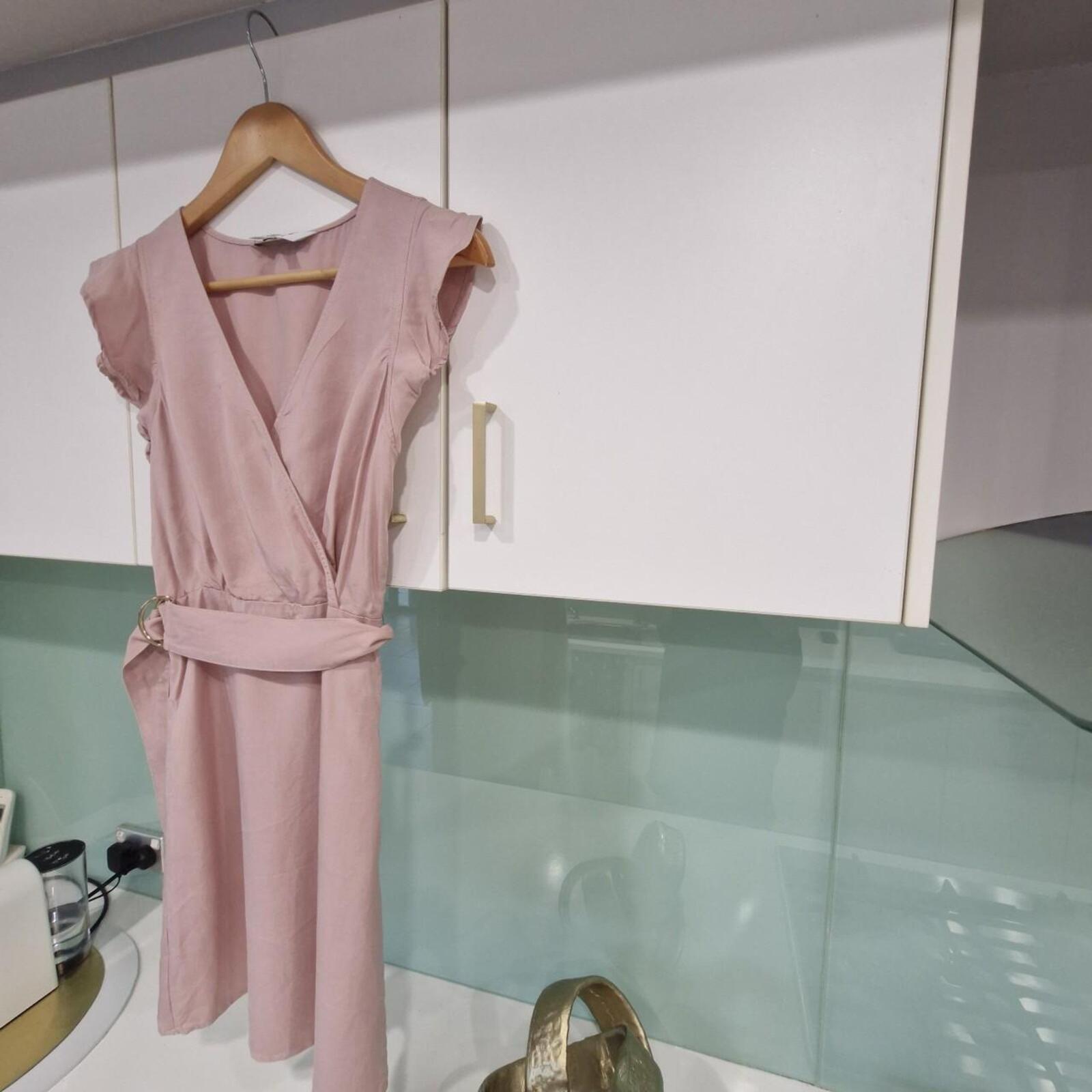 Forever New pink mini dress with belt
