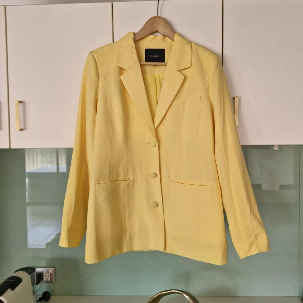 Yellow Glassons 3 Button Blazer