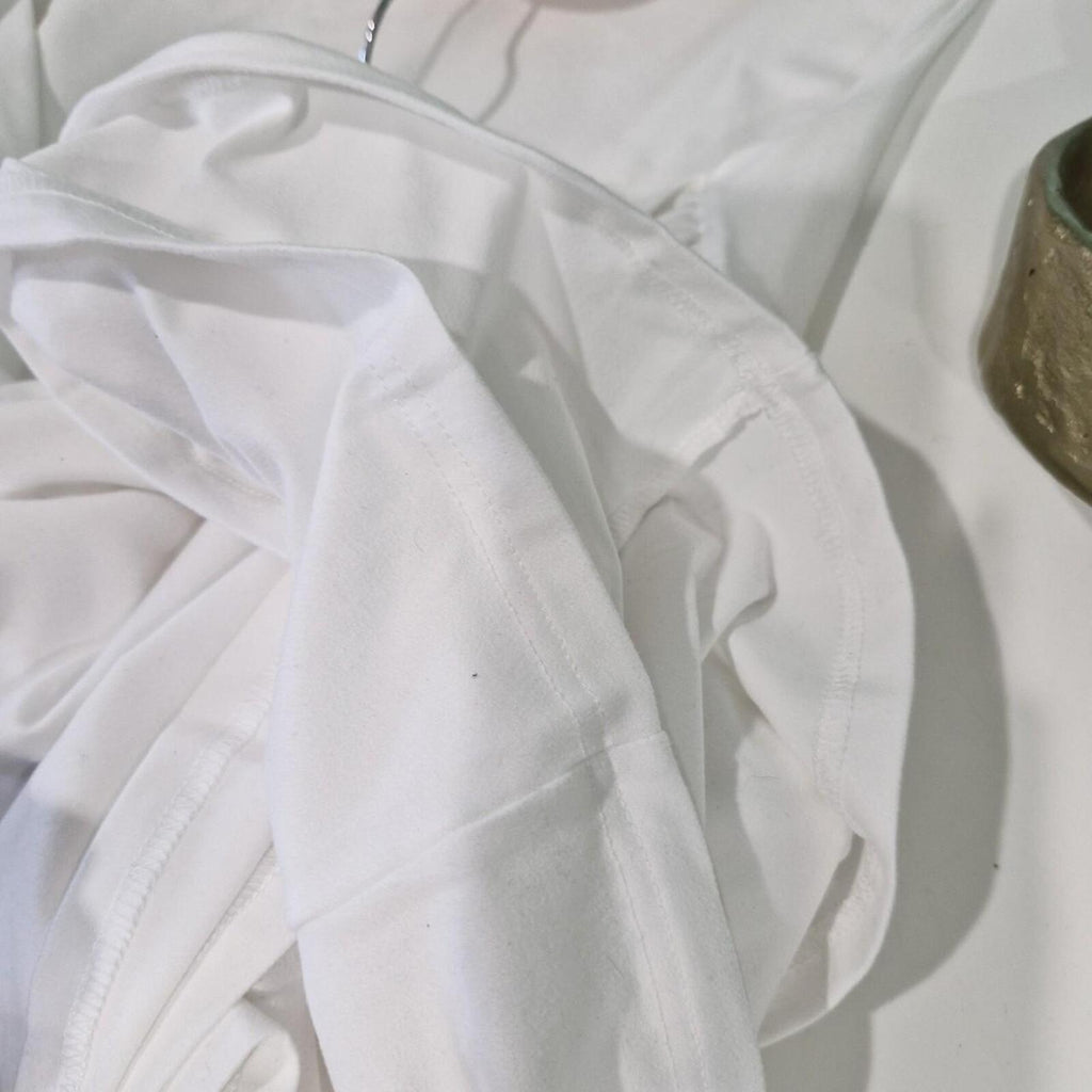 Charcoal White dress with twist belt detail 16