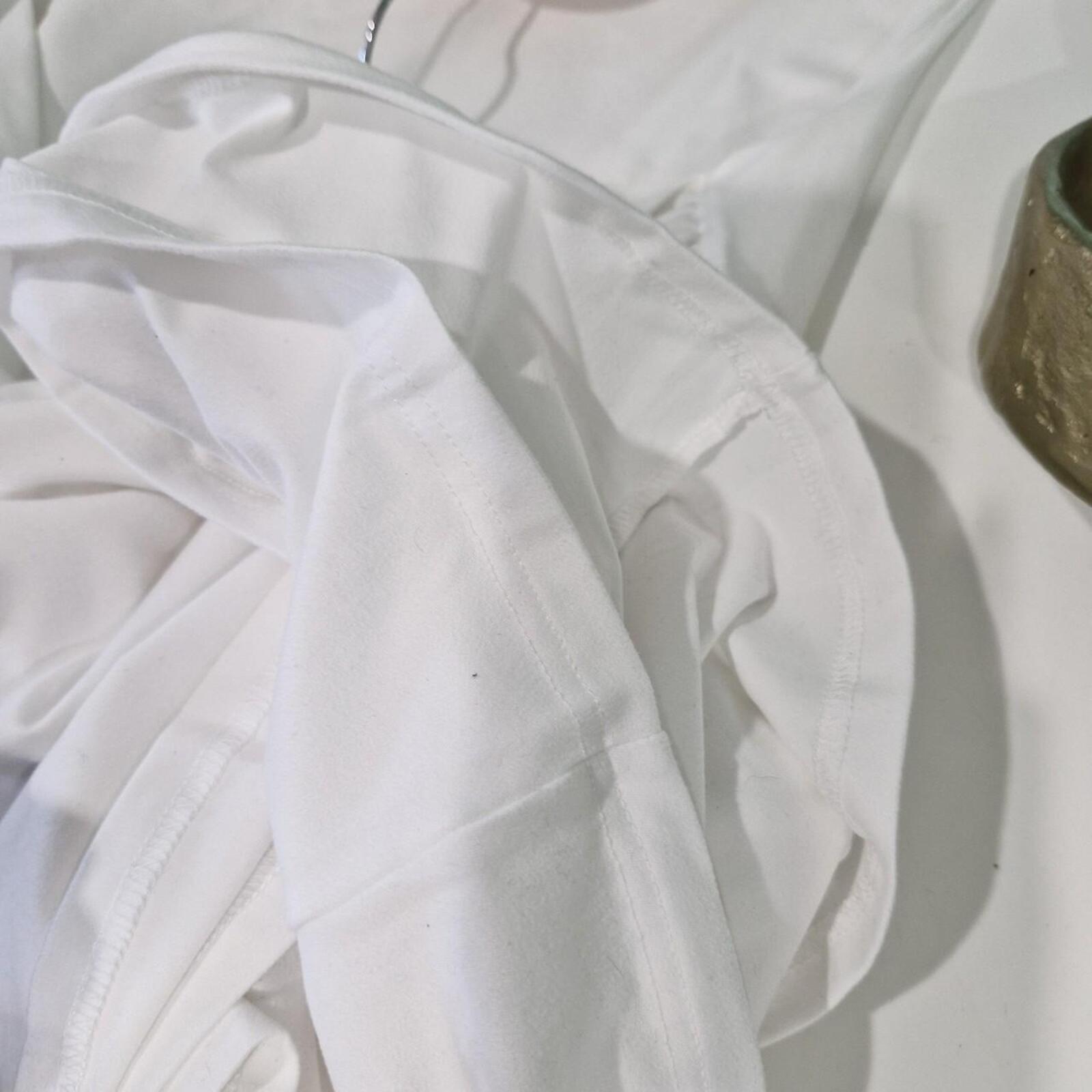 Charcoal White dress with twist belt detail 16