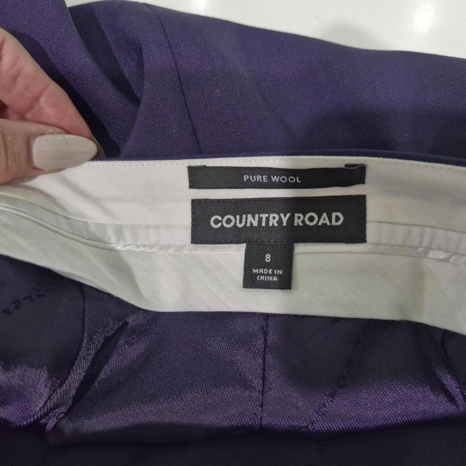 Country Road purple/navy wool skirt