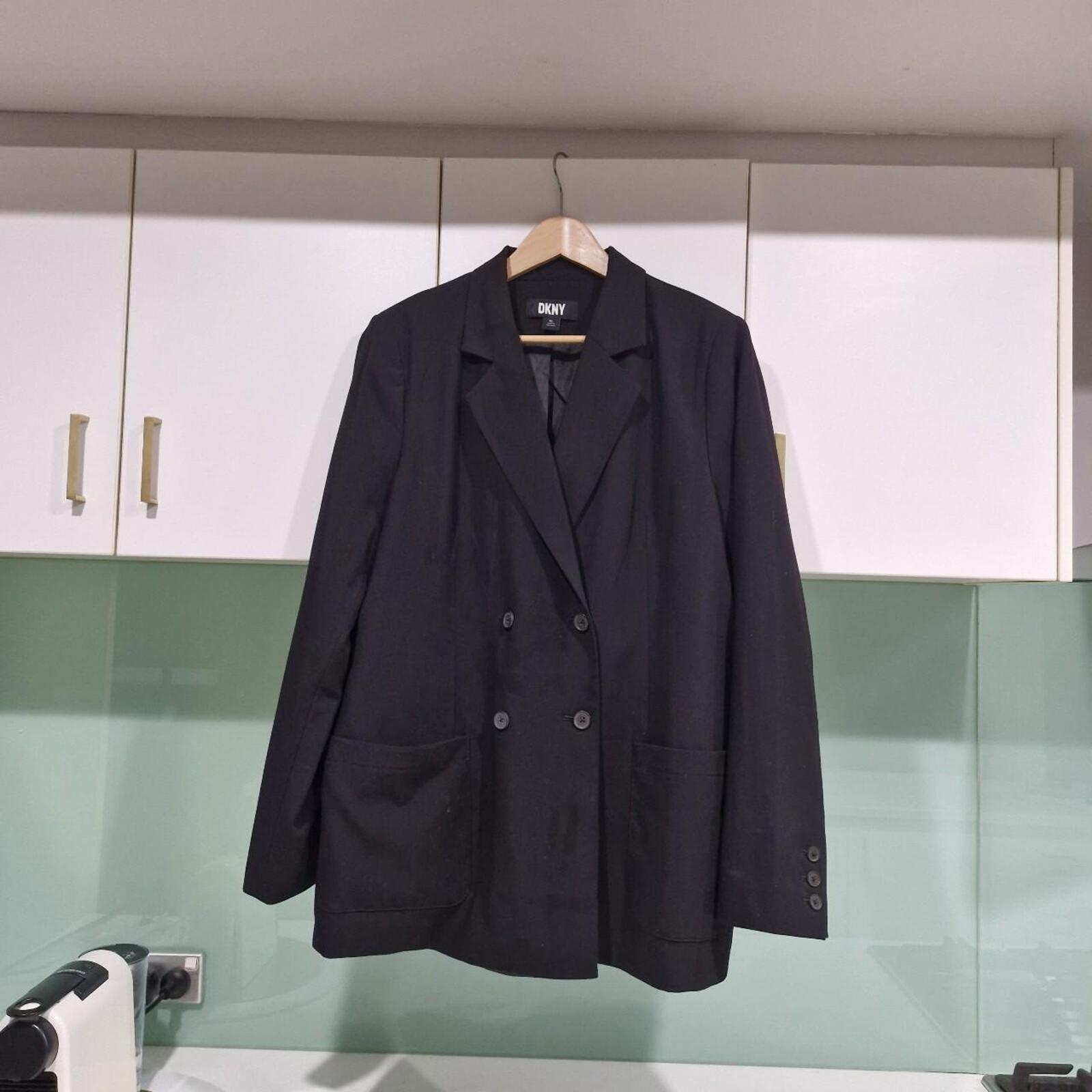 Black DKNY oversized double breasted blazer