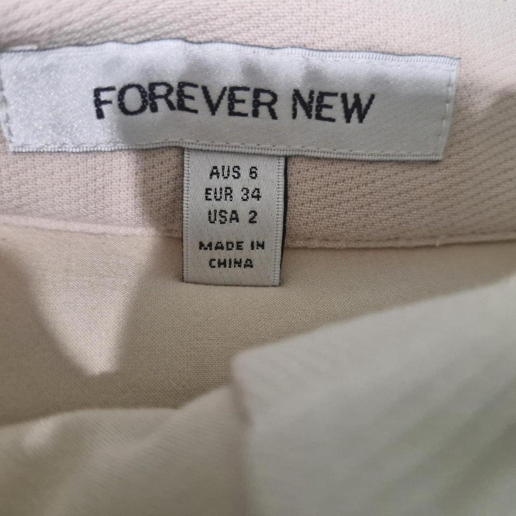 Forever New Beige wool blend mini skirt 6